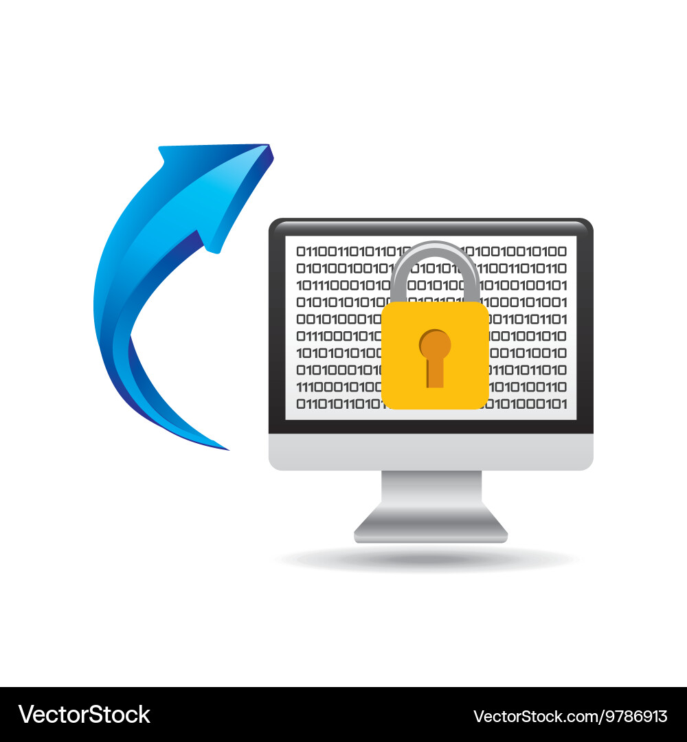 Cloud security protection data center vector image