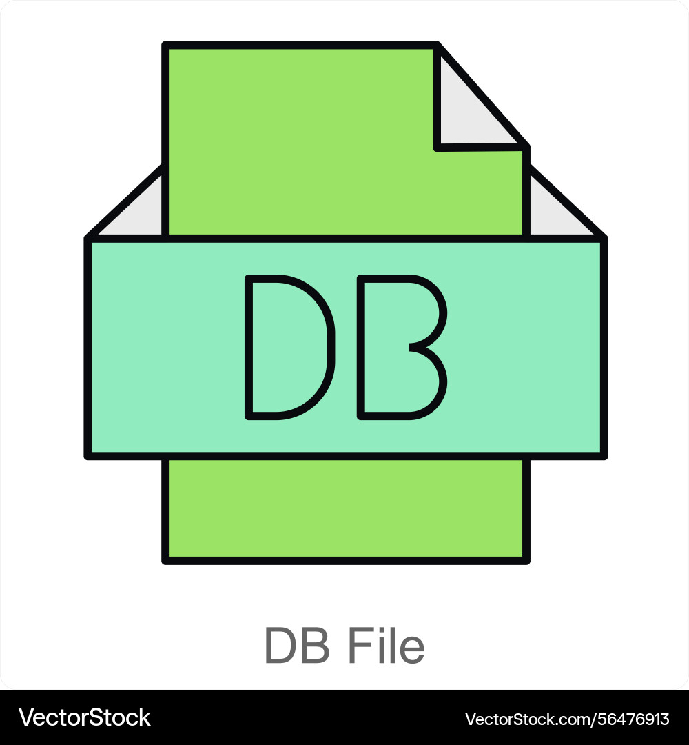 Db file icon concept vector image