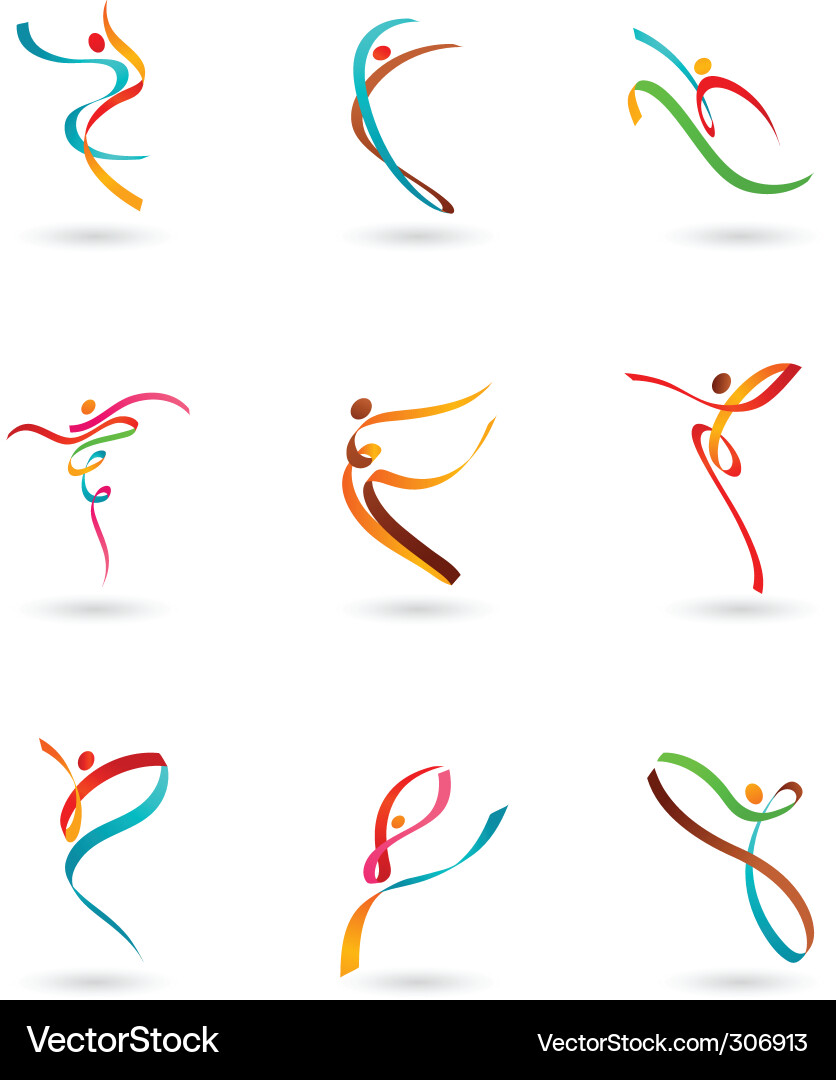 Dynamic Ribbon Flow vector image