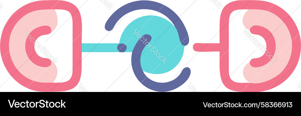 Interlocking Gears - Connection Concept Vector Image