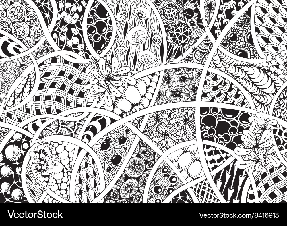 Intricate Zentangle Pattern vector image
