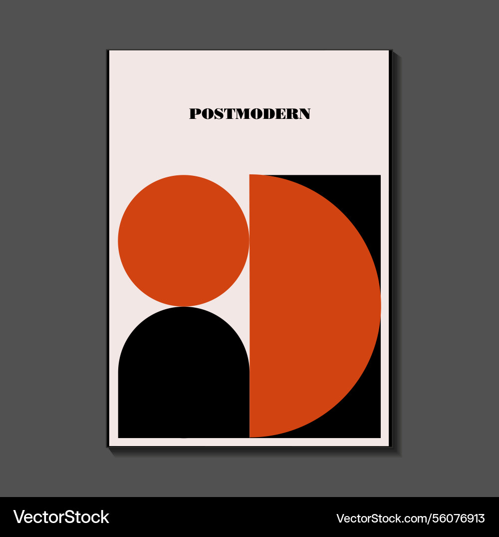 Poster inspired postmodern of abstract Vector Image