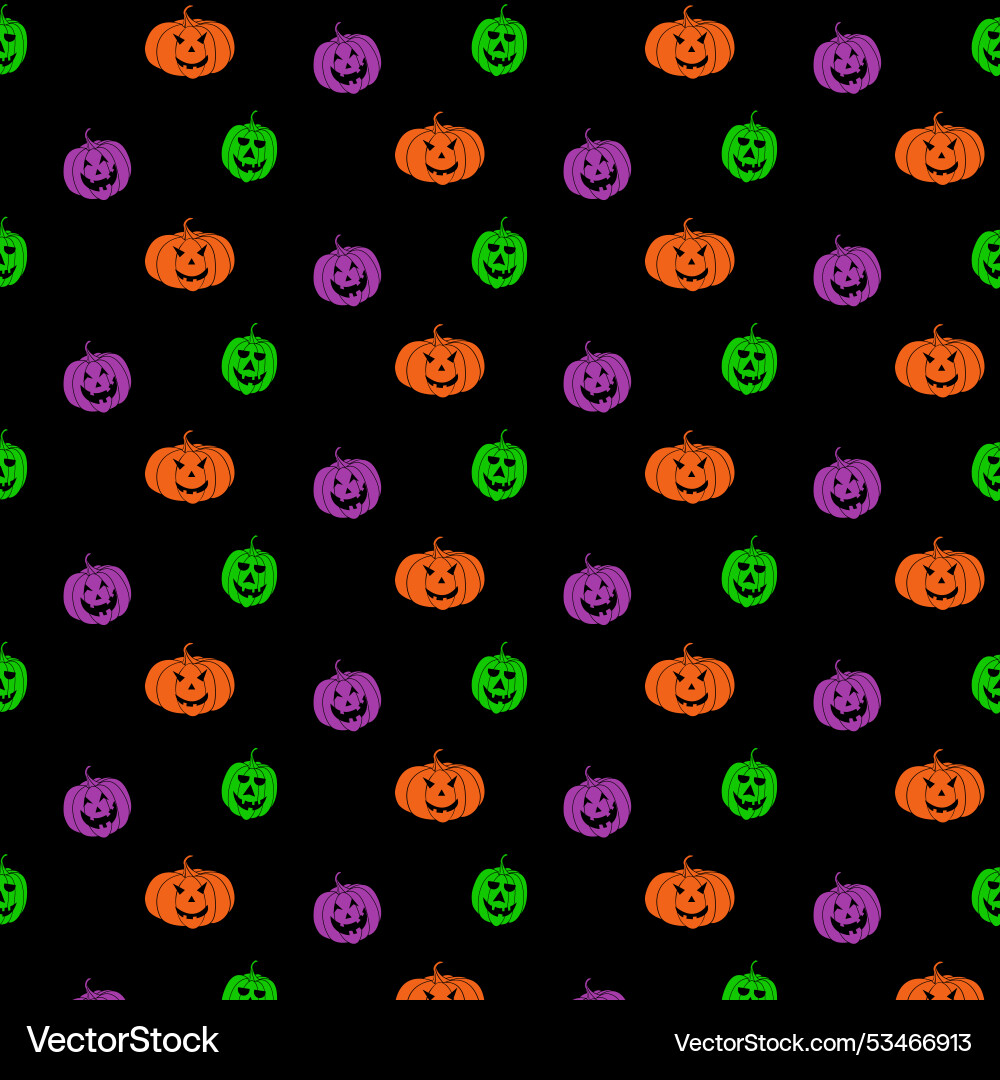 Pumpkin pattern with evil expression featuring Pumpkin pattern with evil expression featuring Vector Image