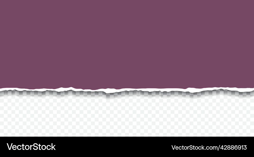 Torn paper with ripped edges and soft shadow Torn paper with ripped edges and soft shadow vector image