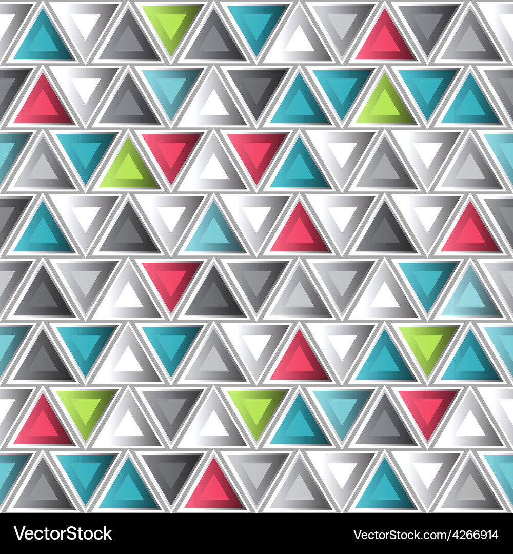 Abstract colored triangle seamless pattern Vector Image