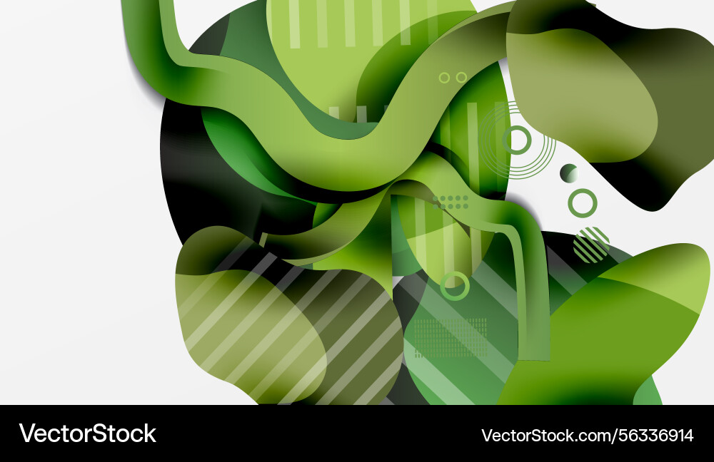 Abstract fluid shapes overlap creating dynamic Abstract fluid shapes overlap creating dynamic vector image