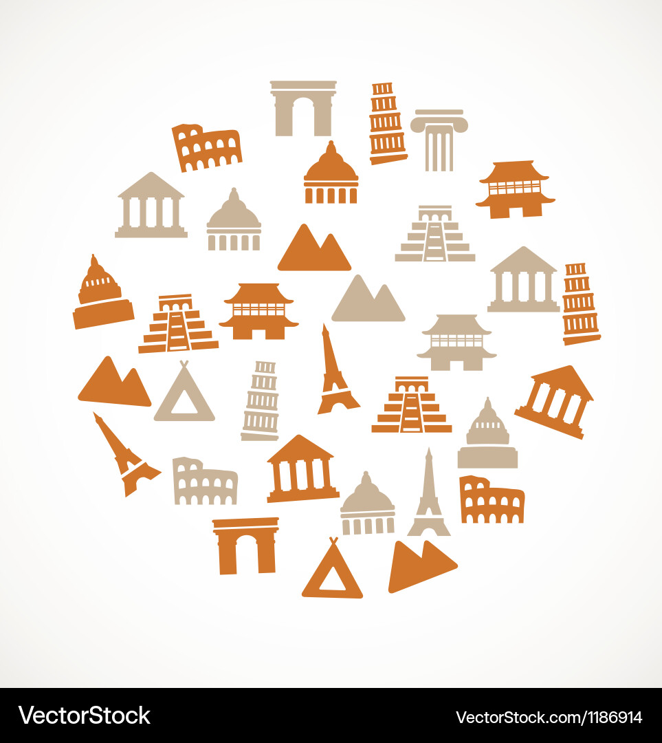 Building icons vector image