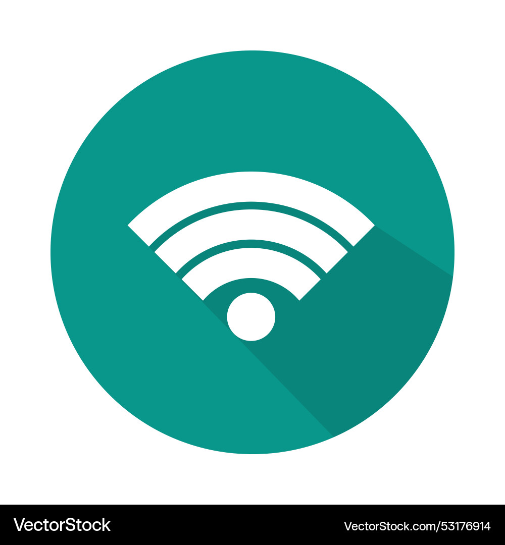 Button with wifi on green circle computer Button with wifi on green circle computer vector image
