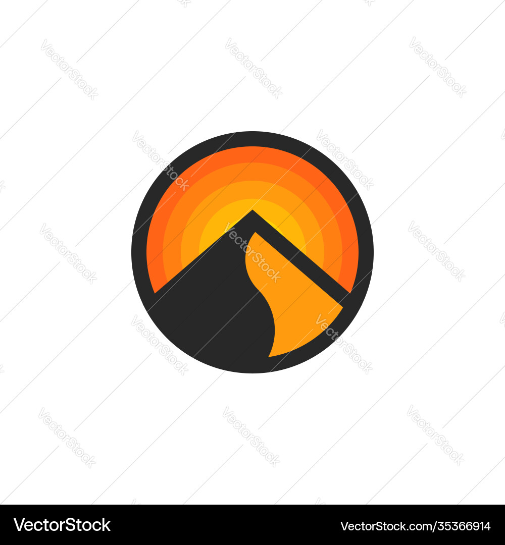 Desert Sand Dune Sunset vector image