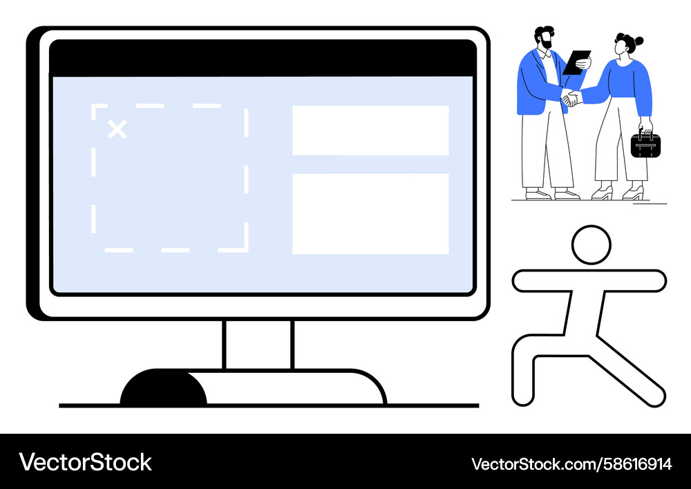 Digital collaboration user interface design Vector Image