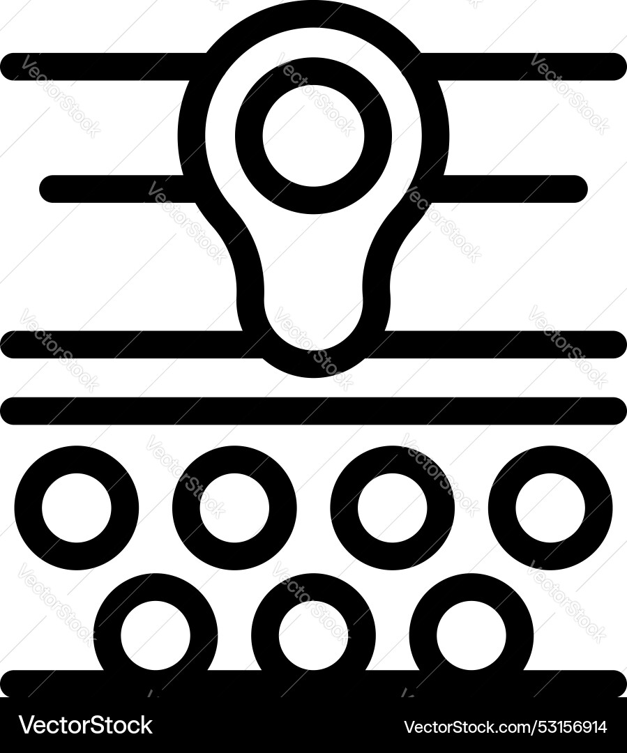 Location pin icon showing place on the map Location pin icon showing place on the map vector image