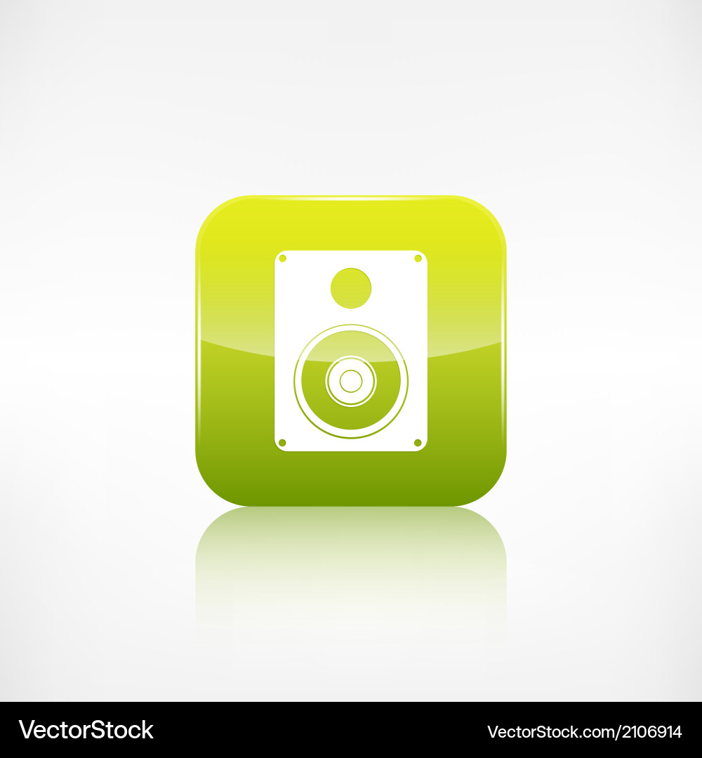 Subwoofer web icon application button vector image