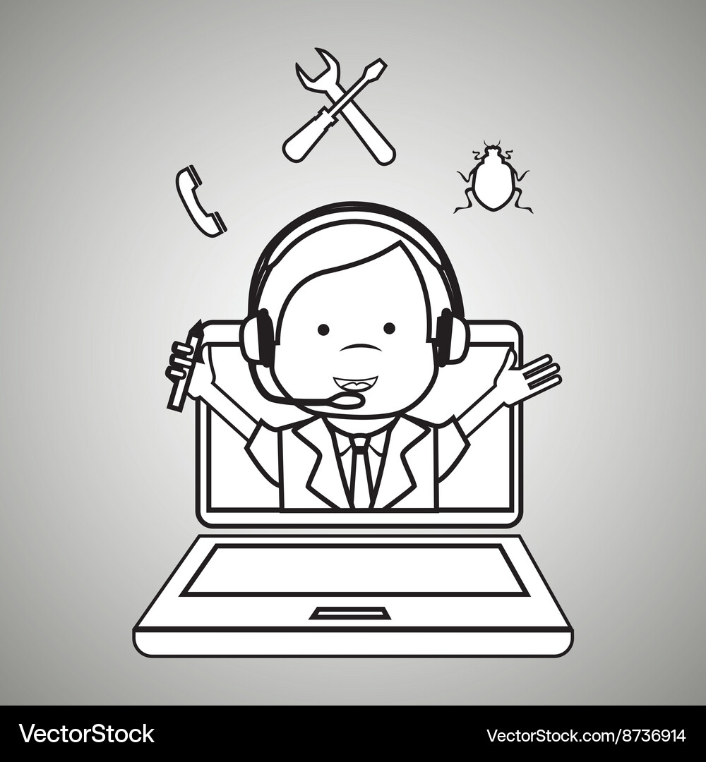 Technical support design Vector Image
