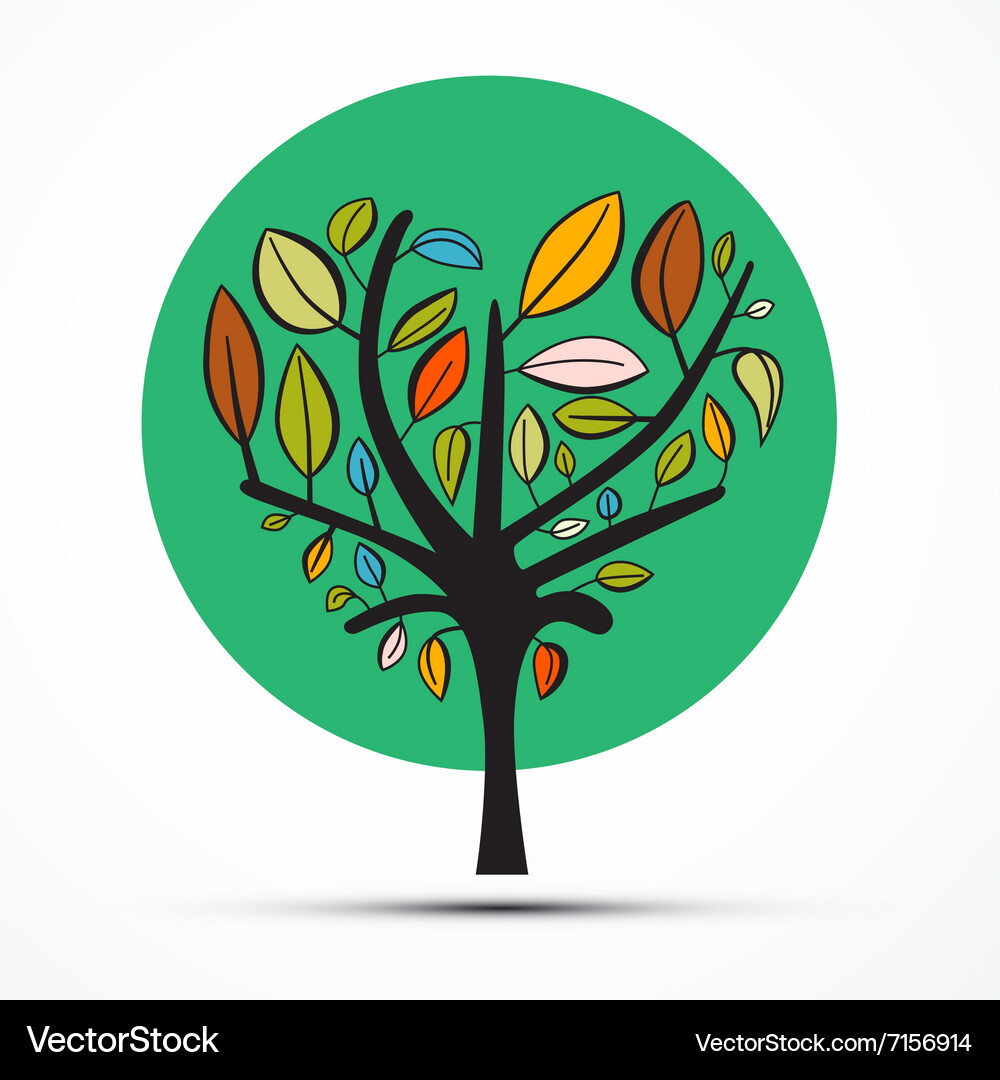 Tree isolated on white Vector Image