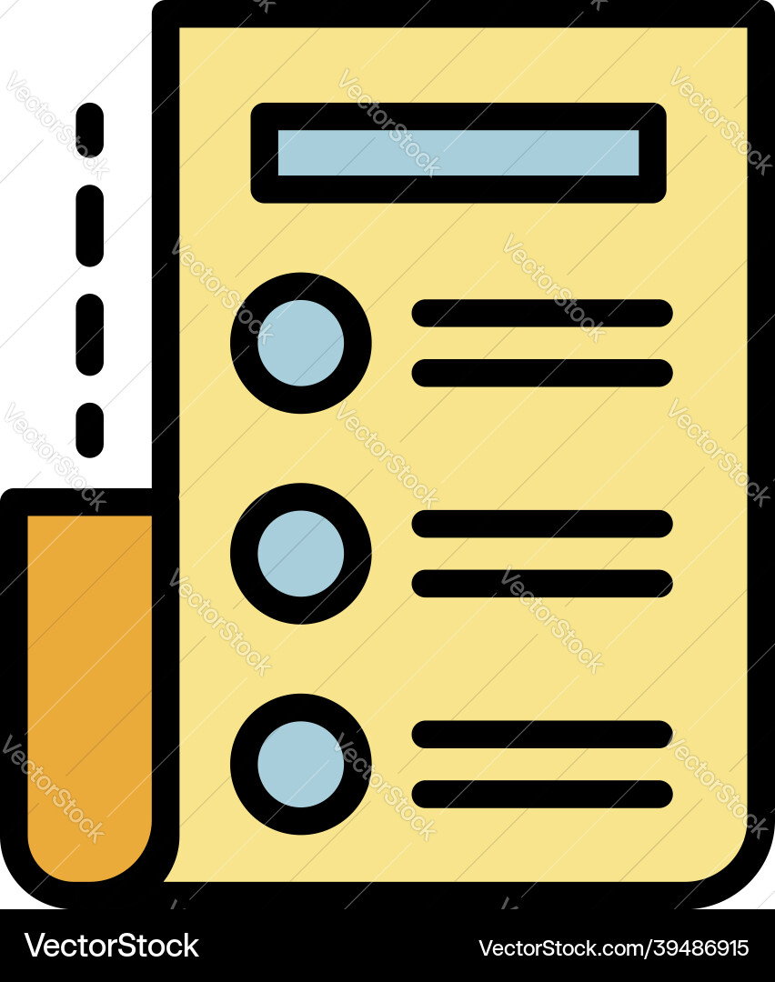 Archive list icon color outline Archive list icon color outline Vector Image
