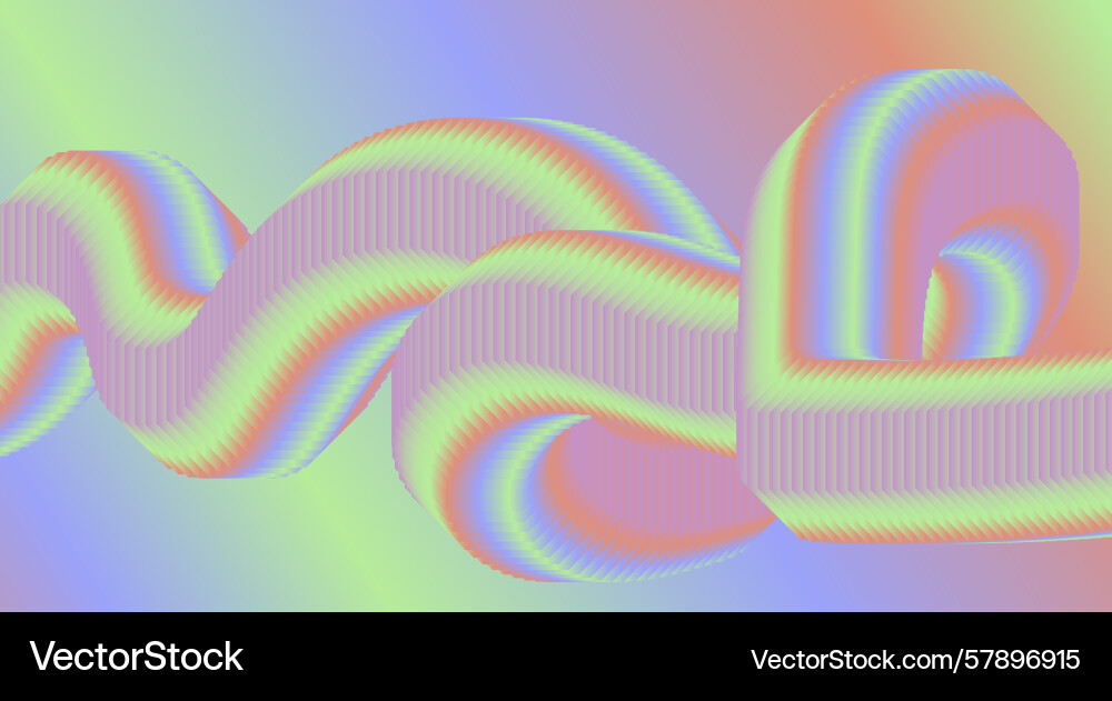 Blend 3d flowing multicolor gradient background Vector Image