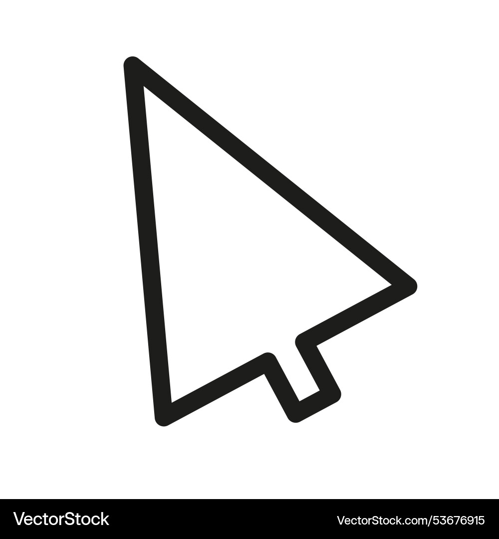Cursor icon pointer arrow symbol mouse click Vector Image