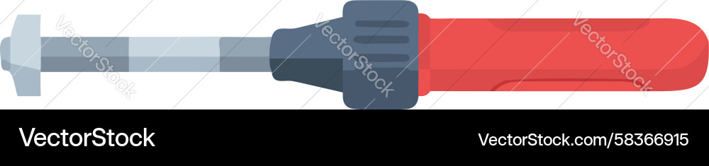 Red Handle Screwdriver Vector Image