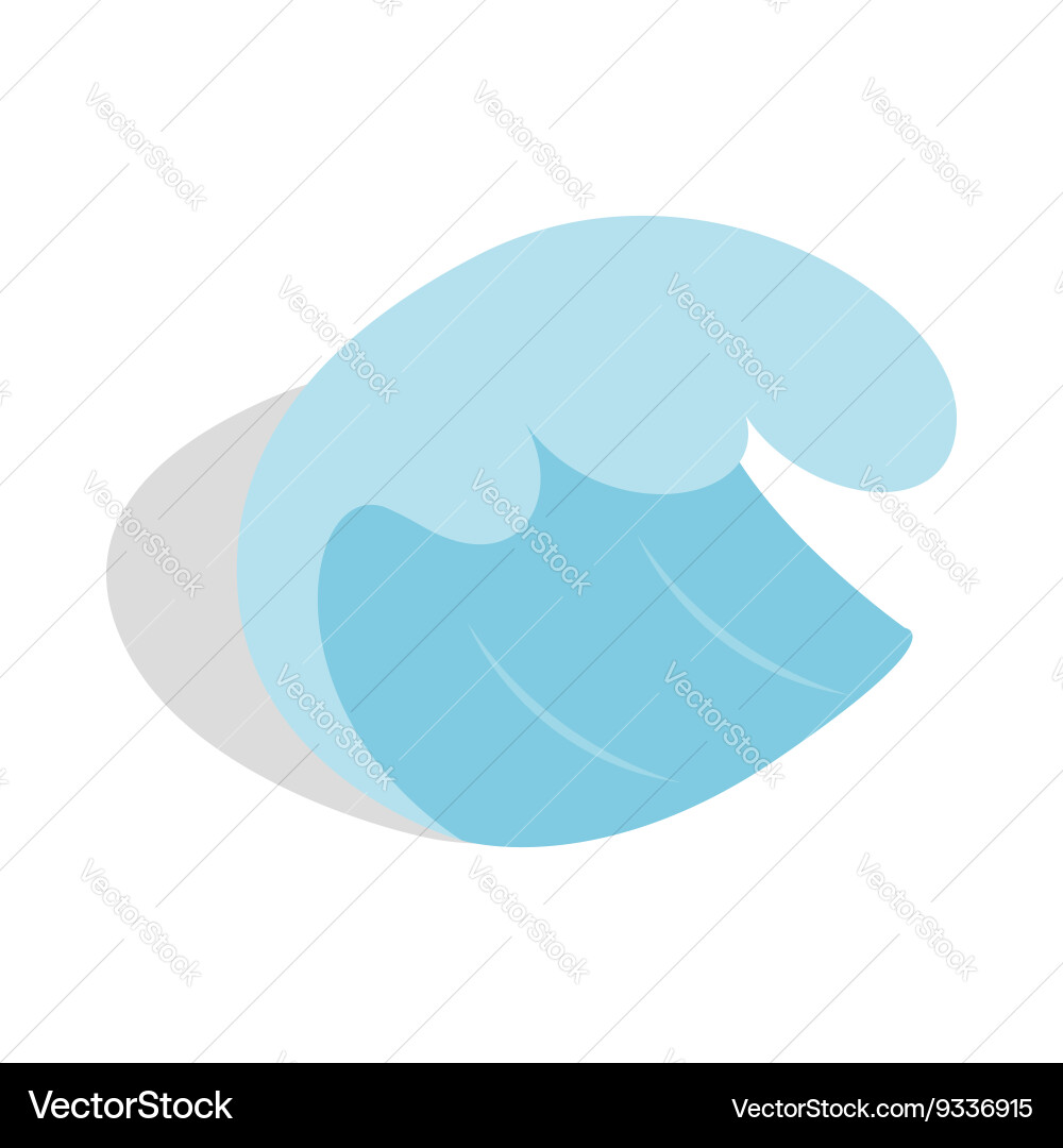 Sea or ocean wave icon isometric 3d style Vector Image