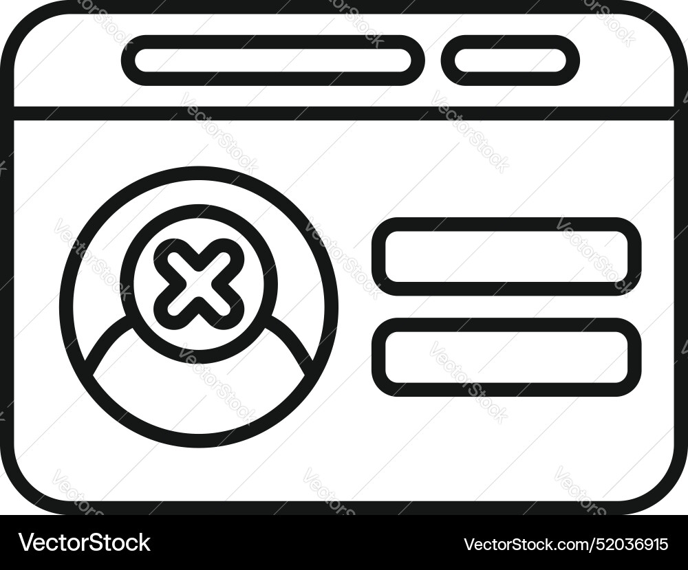 Website account being deleted showing user removed Website account being deleted showing user removed vector image