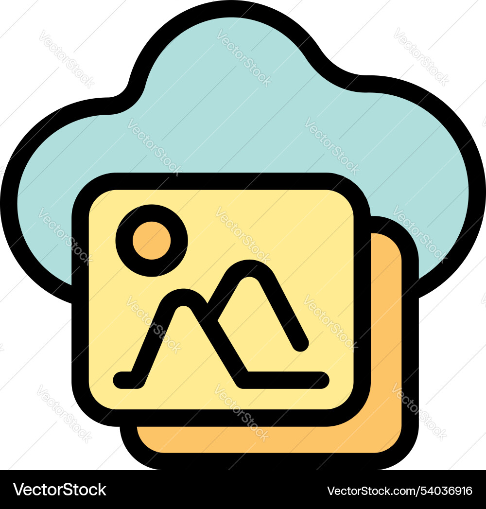 Cloud computing storing images online data storage Cloud computing storing images online data storage vector image