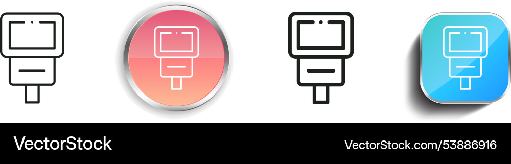 Flash icon thin linear regular and button style Vector Image