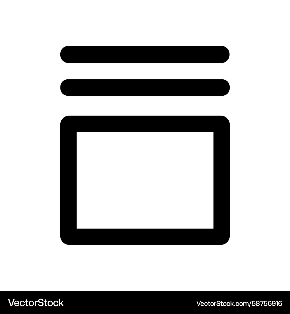 Minimalist List Icon - Black Outline Vector Image