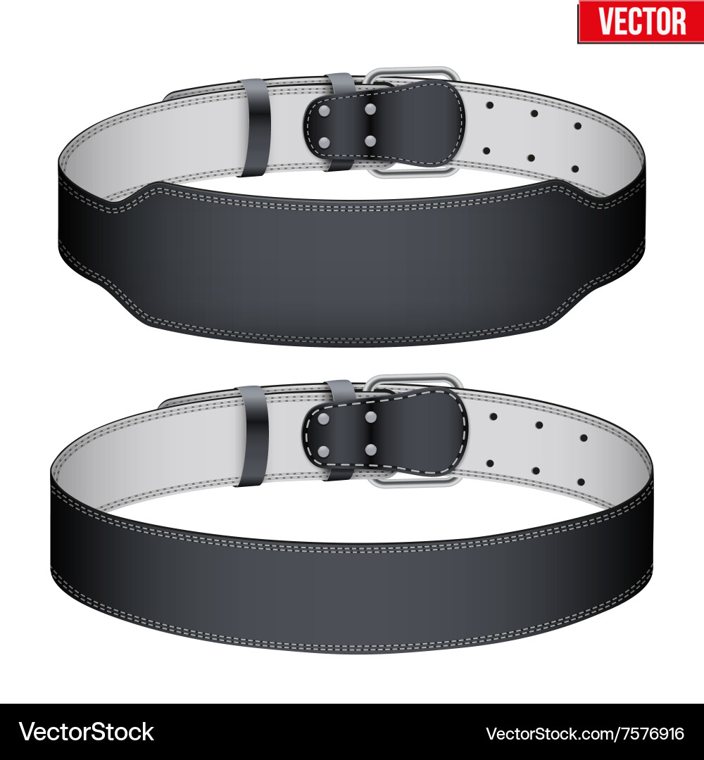 Mockup weightlifting gym belt Royalty Free Vector Image