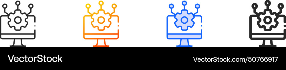 Api iconthin linear gradient blue stroke and bold Api iconthin linear gradient blue stroke and bold Vector Image