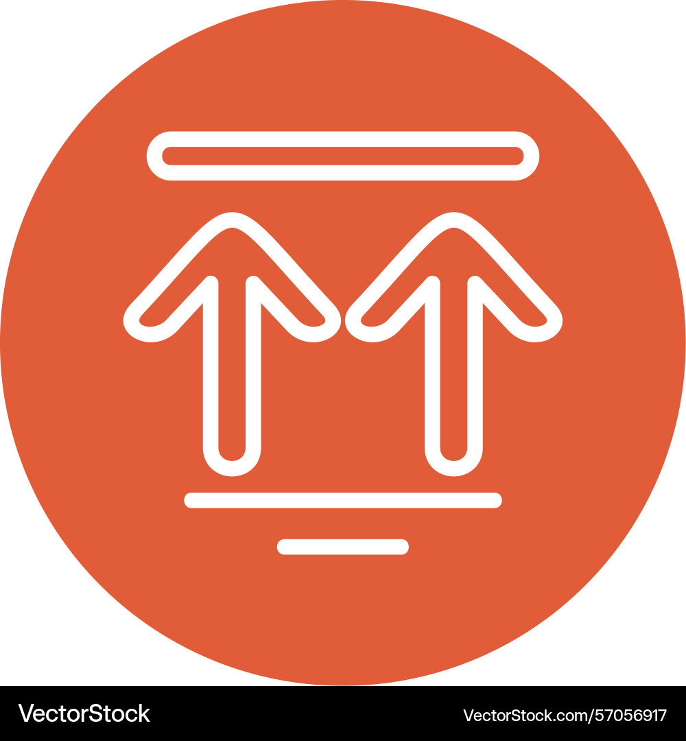 Arrow up line circle style icon design Vector Image