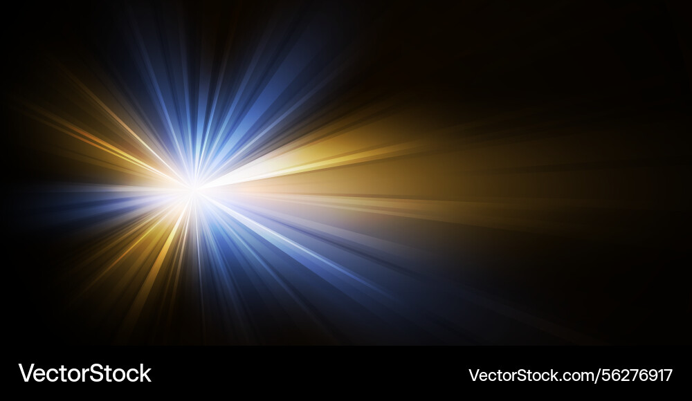 Bright flash effect with rays and glare light Bright flash effect with rays and glare light vector image