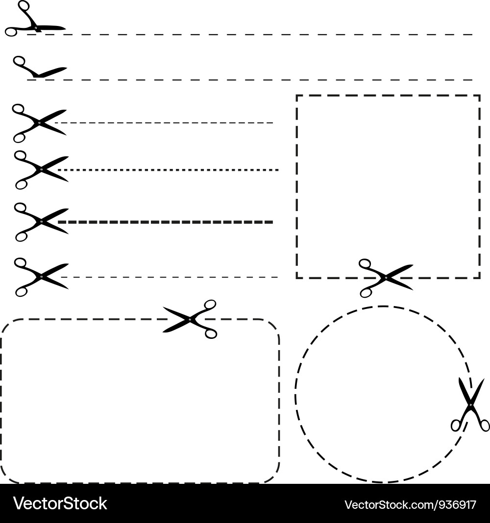 Coupon Border Set - Discount Promotion vector image