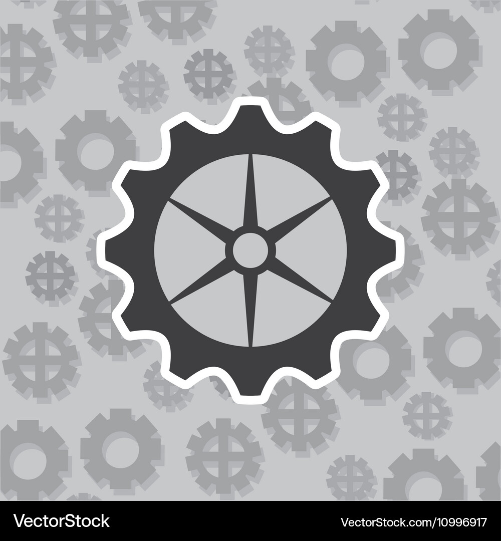Gears and pattern background image Vector Image