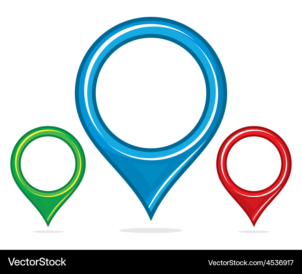 Navigation pin resize vector image