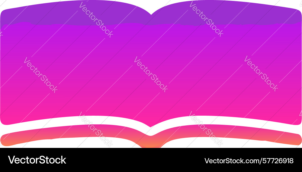 Abstract open book icon with vibrant gradient vector image
