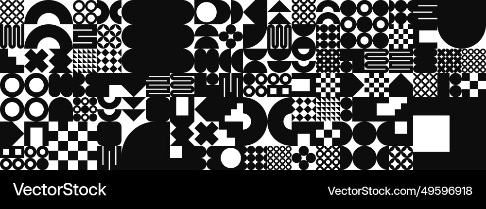 Brutalist geometric texture with simple shapes Brutalist geometric texture with simple shapes vector image