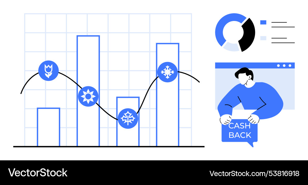Business analytics with bar graphs optimization Business analytics with bar graphs optimization vector image