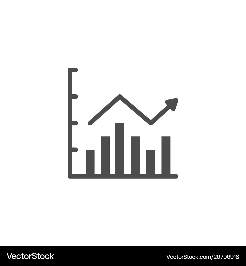 Column Chart Data Visualization Icon vector image