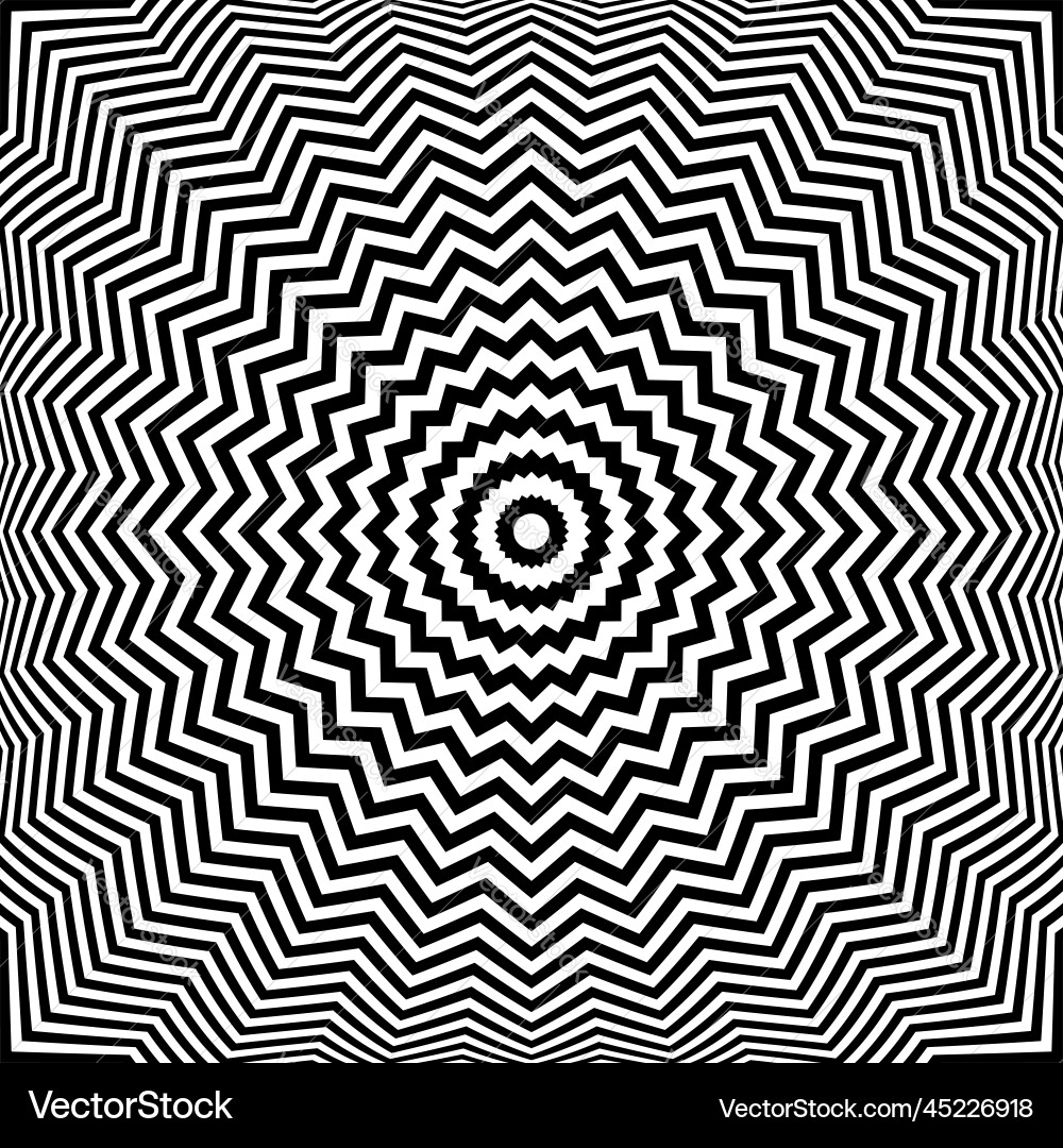 Dynamic Zigzag Op Art Pattern vector image