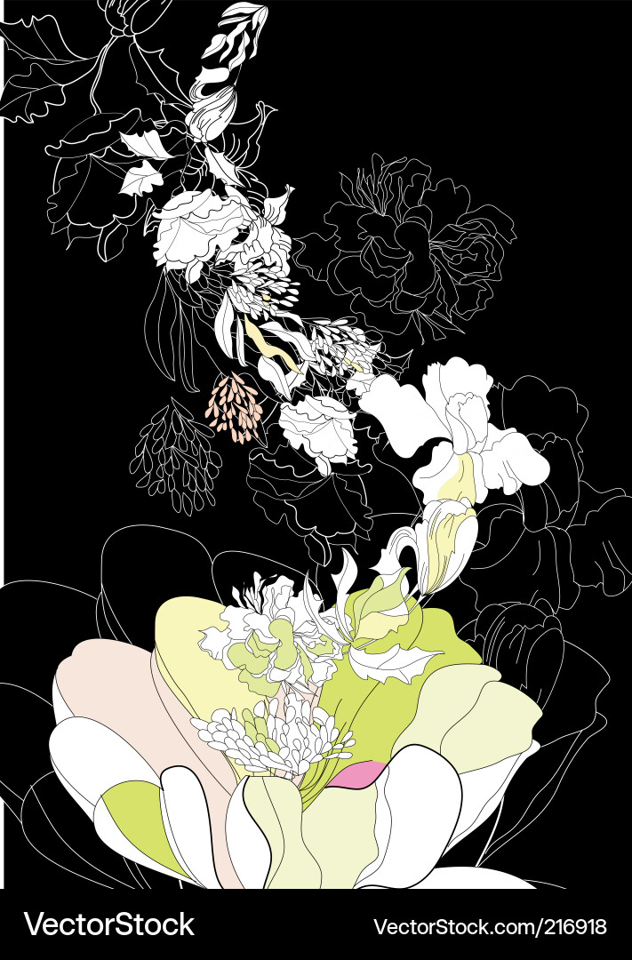 Elegant Floral Branch Pattern Vector Image