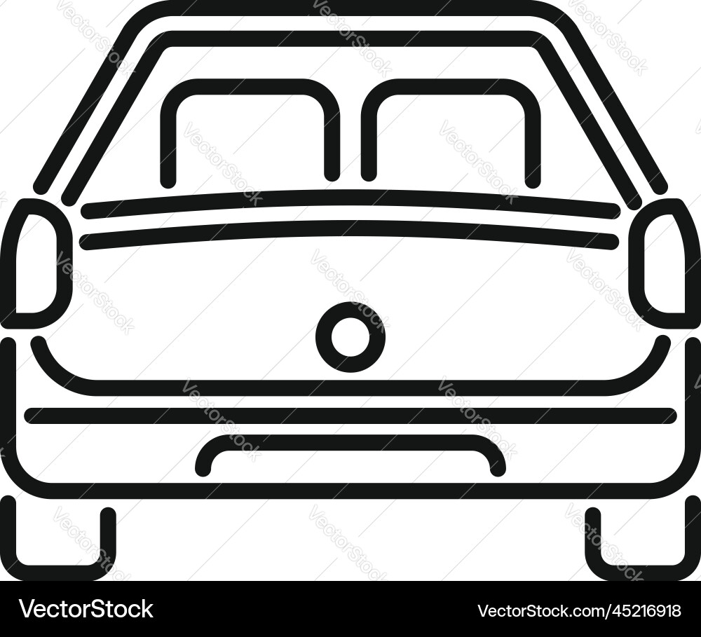 Gepäckraum-Icon Umriss offenes Fahrzeug Gepäckraum-Icon Umriss offenes Fahrzeug vektorbild