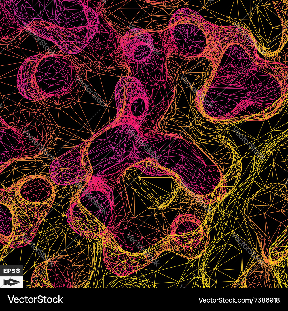Grid background 3d Vector Image