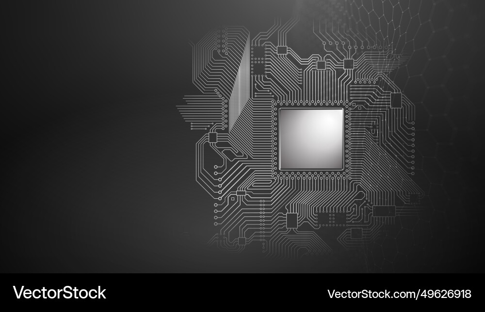 Microchip artificial intelligence big data Microchip artificial intelligence big data vector image