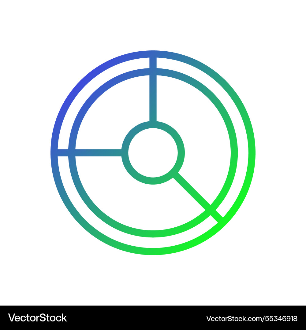 Modern gradient circle chart graphic element Modern gradient circle chart graphic element vector image