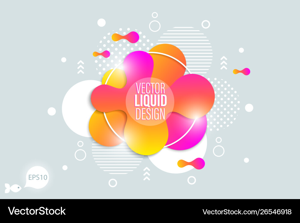 Modern liquid form design elements Modern liquid form design elements vector image