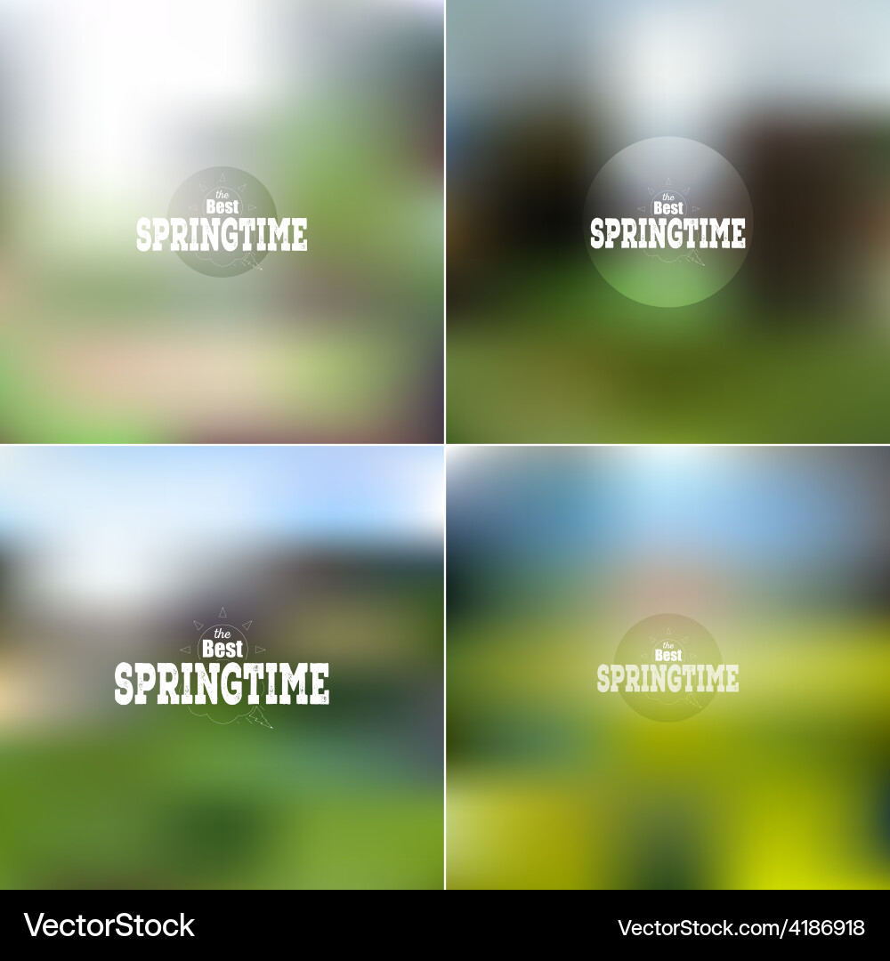Set of spring time posters web and mobile Vector Image