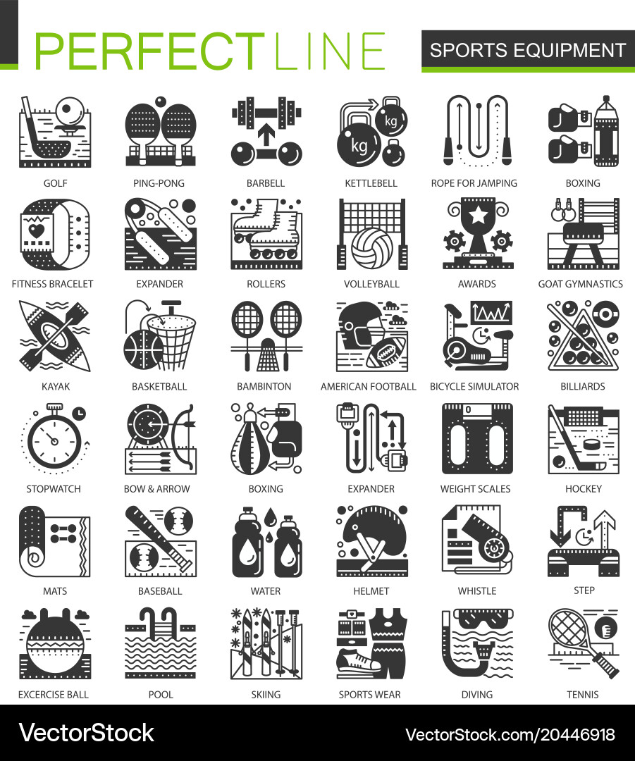 Sport Fitnessgeräte schwarz Mini-Konzept Icons vektorbild