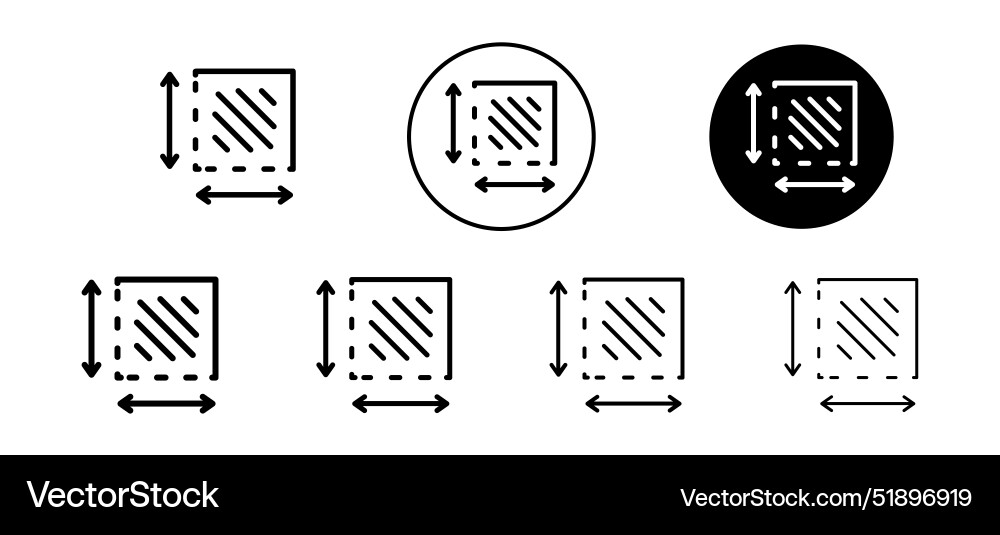 Area and dimension icon floor length width Vector Image