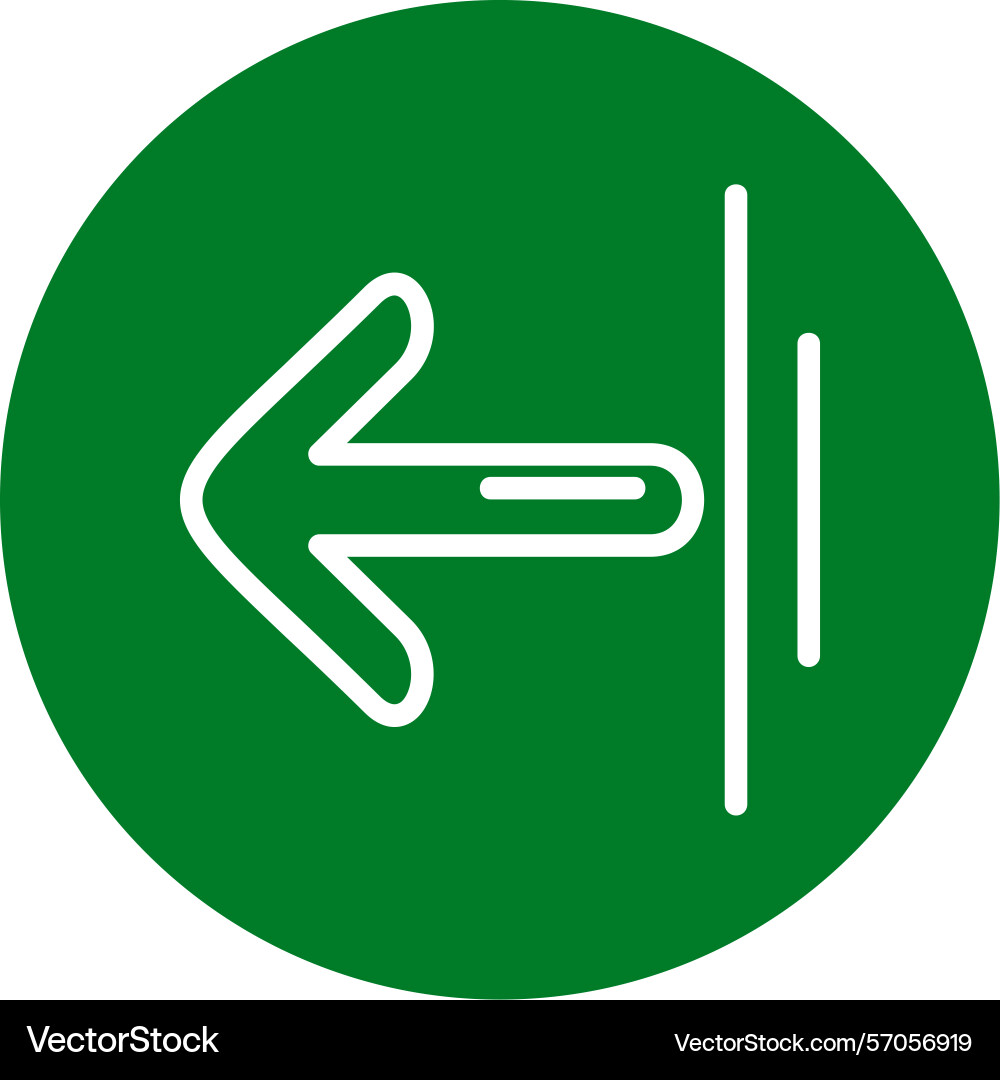 Arrow left line circle style icon design Vector Image
