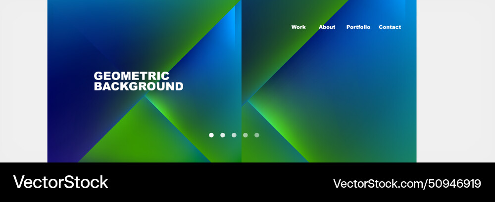 Colorful fluid gradient triangles and squares web Colorful fluid gradient triangles and squares web vector image